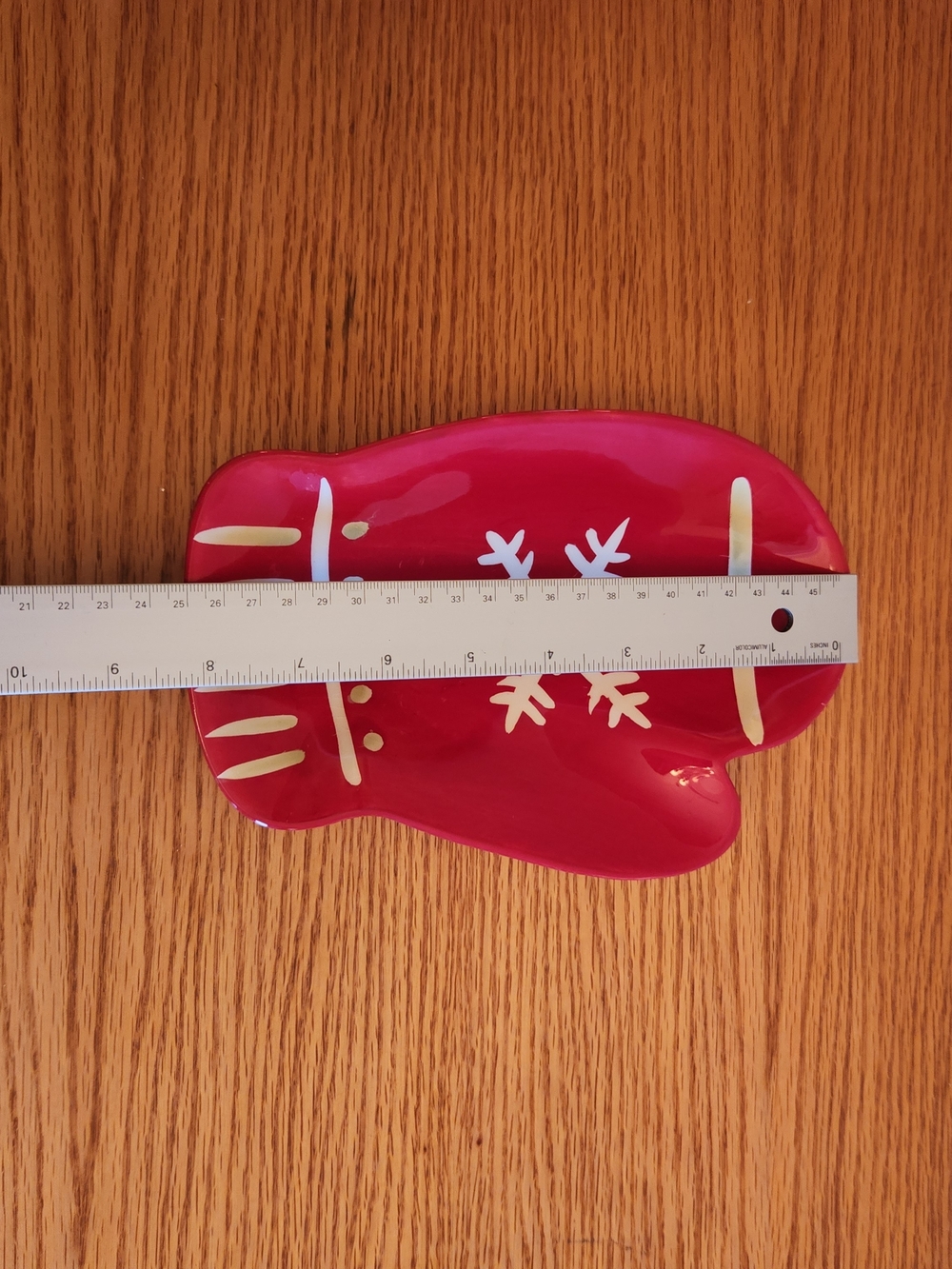 Hallmark Red and White Holiday Mitten Decorative Dish Set Of 2